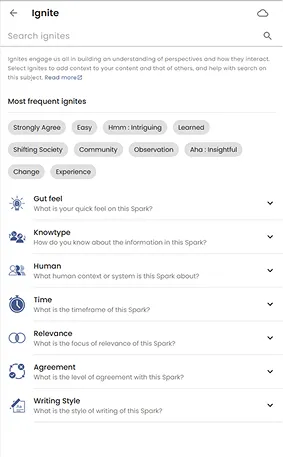 Hunome Ignite mobile screen